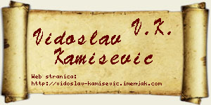 Vidoslav Kamišević vizit kartica